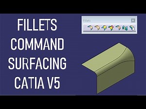 How to Use Fillet in Surface Design – CATIA V5 Tutorial