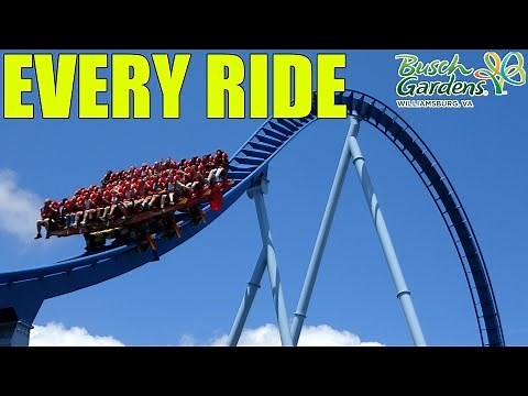 Every Ride at Busch Gardens Williamsburg