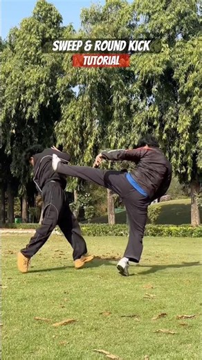 Sweep & round kick tutorial🔥
