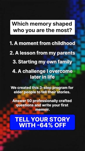 Memories fade, but your story can last forever. With Memowrite, sharing your journey is easier than ever: 💭 Answer 50 prompts that spark reflection 📚 We edit and design a beautiful hardcover memoir, delivered to your door 🚨 CHRISTMAS Sale ends soon! Save up to 64% today. | Memowrite