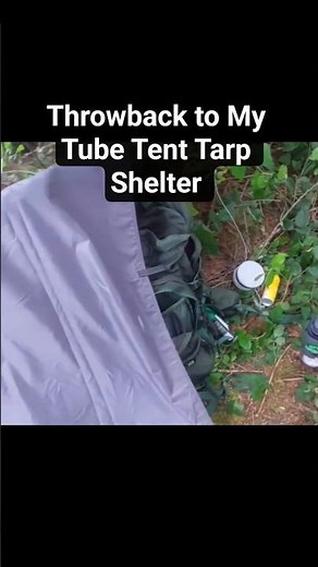 Throwback to My Tube Tent Shelter ⛺️ #camping #bushcraft #tarp #shelter #shorts #trending #subscribe