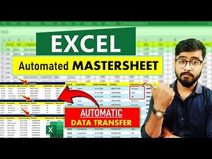 Microsoft Excel 🔥 Automated Master sheet in Excel | Excel Automation | Office Work in Excel #excel