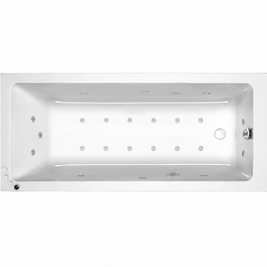 Carron 1800mm x 800mm Quantum SE Single Ended Rectangular 23 Jet Whirlpool   Airspa Bath