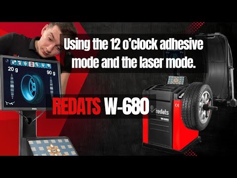 12 o’clock Adhesive Mode & Laser Mode – REDATS W-680 Wheel Balancer in Action!