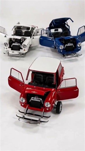 盲盒變形玩具車憨豆先生奧斯汀MINI #小比例車模 #汽車模型 #64比例合金車模 #兒童玩具 #玩具車