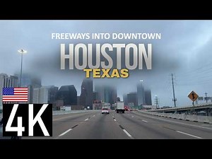Road Tour – Driving into Downtown Houston, Texas, USA – Houstons I-10, I-610, & I-45 - Houston Drive