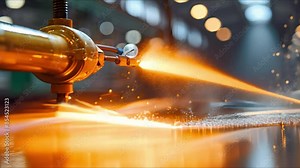 Enhancing Corrosion Protection in Industries with Liquid Resin Spraying. Concept Corrosion Protection, Liquid Resin Spraying, Industrial Coating, Surface Preparation, Rust Prevention