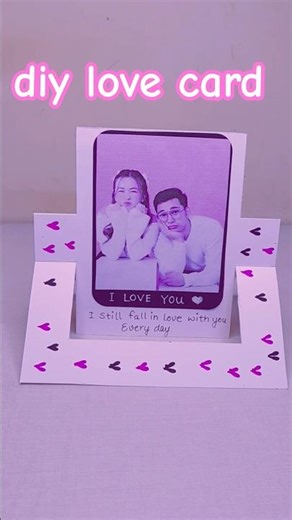 Beautiful Love Card Making at Home | Simple & Cute DIY Card #shortsfeed #viral #viralvideo# trend