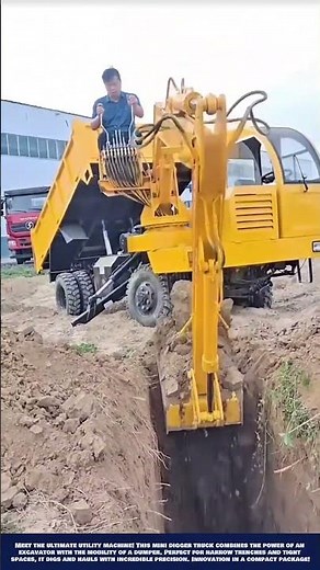 Mini Digger Truck: Compact Excavator and Dumper Hybrid for Narrow Trenching