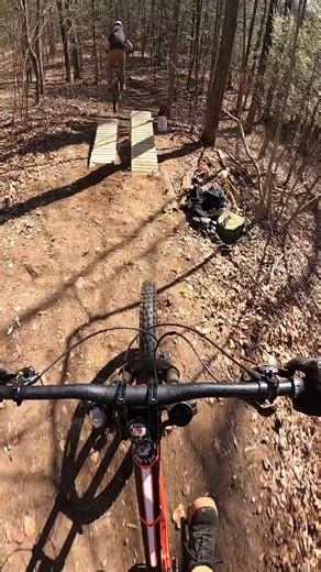 Chasing Jace down his first drop 💨 #mtb #downhillmtb #mountainbiking #trailbuilding #gopro #shorts