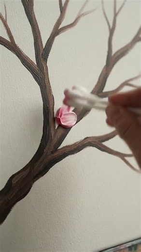 Satisfying Oil Painting Hack: Cotton Swab Flowers