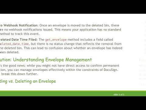 How to Handle Envelope Deletion in DocuSign