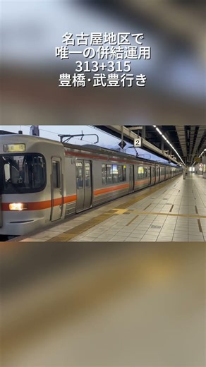 朝に唯一ある、313系と315系の併結運用 豊橋･武豊行き #鉄道 #電車 #train #jr東海 #東海道線 #東海道本線 #313系 #315系
