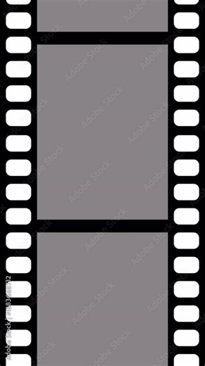 Retro 35mm Filmstrip Running Seamless Loop Transition VFX Element 4k video animation seamless loop