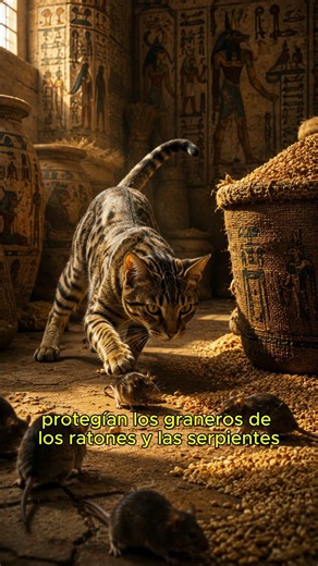 ¡Los egipcios adoraban a los gatos! 🐱👑 #Egipto #Historia #Gatos #SabiasQue