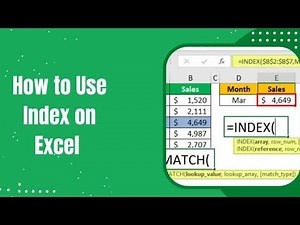 How to use Index Function in Microsoft Excel