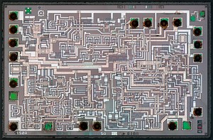 Circuit Picture of the Phillips NE564N Phased Locked Loop Chip @Zeptobars