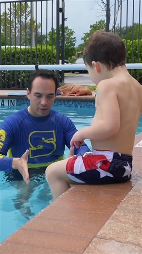 Teaching a Nervous Kids to Jump and Swim