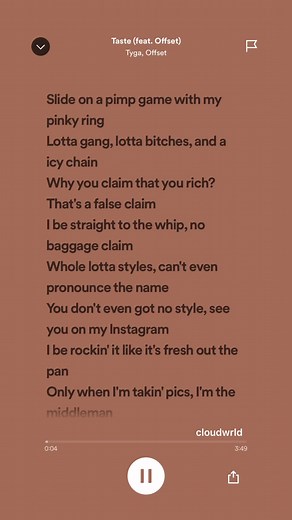 Tyga - Taste ft. Offset (Sped Up Lyrics Video)