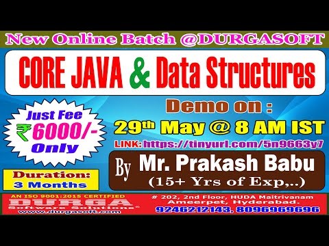 CORE JAVA & Data Structures Online Training @ DURGASOFT