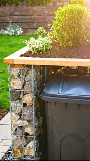 🌿♻️ Smart Outdoor Design: Hide Your Trash Bins in Style 🏡✨