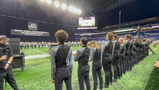 It’s just too good to be true. First time “Eyes” has ever been performed in Lucas Oil! | Blue Knights Drum & Bugle Corps