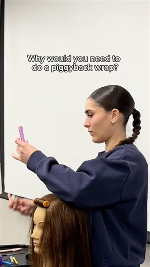 Why do you have to do a piggyback perm? #cosmetologystudent #hairtok #beautyschool