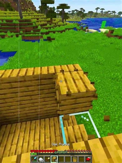 Minecraft When I Need A Beginner House...🤯 (World's Smallest Violin) #minecraft #shorts