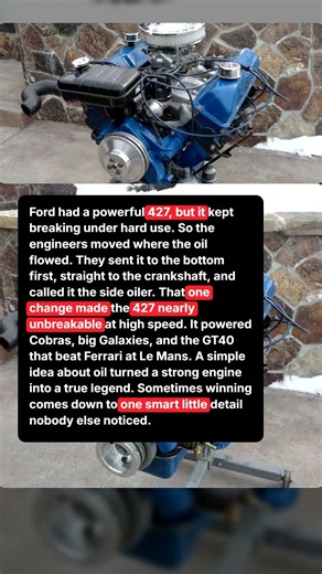 It kept breaking. So they moved the oil.