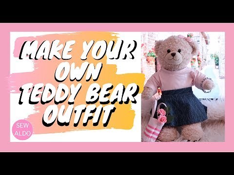 HOW TO DIY BUILD A BEAR CLOTHES, Circle Skirt Tutorial , Sewing Projects for kids, Sew Aldo