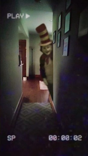 Pov: The Cat in the Hat comes to your house #catinthehat #horror #vhs #analoghorror #creepy #satire