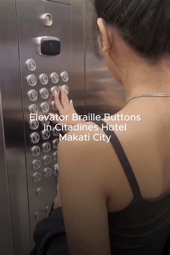 What accessibility looks like in infrastructures - Elevator Braille Buttons kudos Citadines Hotel | Shaina Blind Filipina #accessibility #braille #blind #blindcommunity #blindgirl #blindwoman #makaticity #filipino #pilipino #pinoy #blindfilipina
