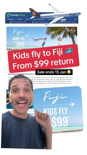 Kids Fly to Fiji for Just $99 Return! Limited Time Offer