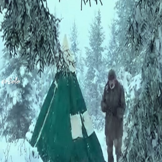 Camping in a hot tent during a snowstorm Winter Camp Alone in Deep Snow | Daniel Son