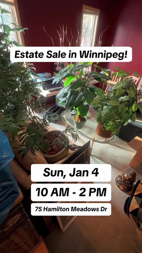 Estate Sale Alert! This Sunday, January 4 10 AM - 2 PM 75 Hamilton Meadows Dr Don't miss out! Find treasures deals and more! #estatesale #garagesale #fyp #garagesalefinds #winnipeg
