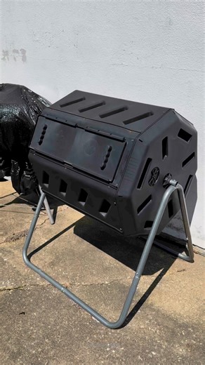 Compost tumblers are a greatbway to turn what you would have thrown out into fertile usable material for your plants. Its also important to keep the contents from deyong out, so if youre not getting rain regularly, hit it with some water once or twice a week . Happy composting!😁🌱#OptimisticKitchen #harden #composting #suburbangardener #reducewaste #compostumbler | Optimistic Kitchen