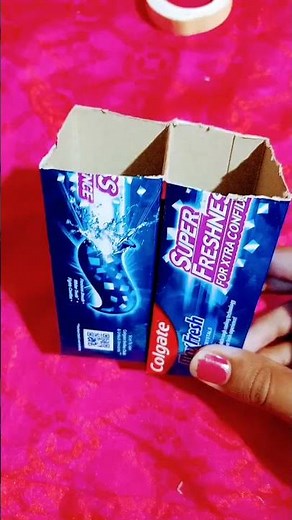 #diy cute pen holder with toothpaste box🤩🤩🤩 @Aradhya 💫🌟