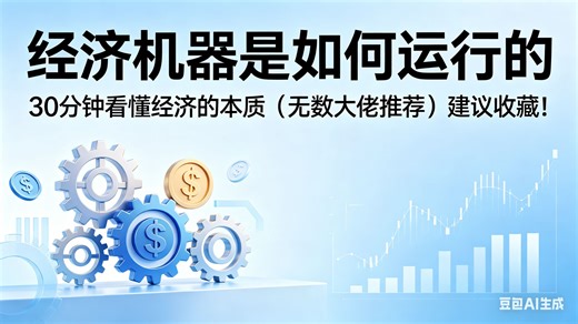 【经济机器是如何运行的】30分钟看懂经济的本质（无数大佬推荐）建议收藏！