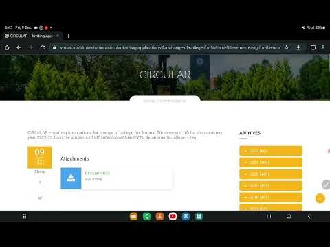 VTU UPDATE TODAY 9TH DECEMBER 2022