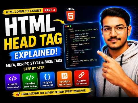 HTML Head Tag Explained 🔥 | Meta, Script & Style (Beginner Guide)