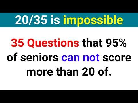 35 QUESTIONS THAT 95% OF SENIORS CAN NOT SCORE MORE THAN 20 OF | Trivia Quiz 217