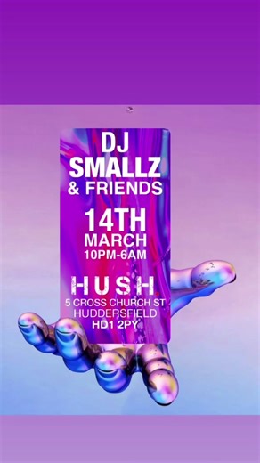 All roads lead to Huddersfield the 14th March Dj Smallz and friends and the line up I have assembled for this is Gna blow the roof of the club hope to see you there tickets go live at 6pm #djsmallzandfriends #partytime #huddersfield #bassline #housemusic