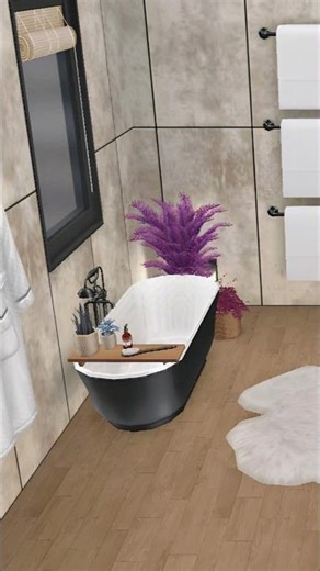 Modern Spa Bathroom Design 💜 | The Sims FreePlay #simsfreeplay #simsbuild #thesims