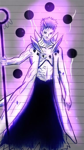 How to Draw Obito Ten Tails Mode 🔥 Easy Anime Drawing #animedrawing #anime #shorts