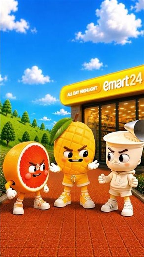 Refreshing grapefruit🩷 Sweet mango💛 Smooth yogurt🤍 Who is the star of the Emart24 Ja-Mang-Yo?
