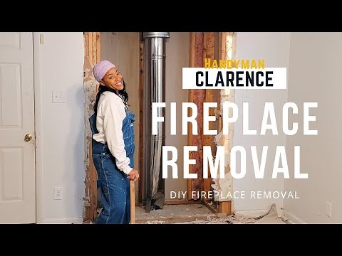 Fireplace🔥 Removal⚒| DIY Home Renovation| House Demolition| Handyman Clarence👷🏽‍♀️|the PONPONS