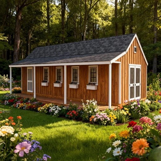 Farmhouse Pavilion Plans, 14x40 Timber Frame Pool House (digital Download) - Etsy