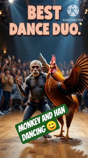 Bandar our murga ki dance 😊।।#shorts #music #aishorts