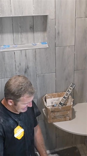 Triggering tile setters 😆 #DIY #tile #homeimprovement #bathroomremodel #bathroomremodelingteacher #construction | Bathroom Remodelingteacher