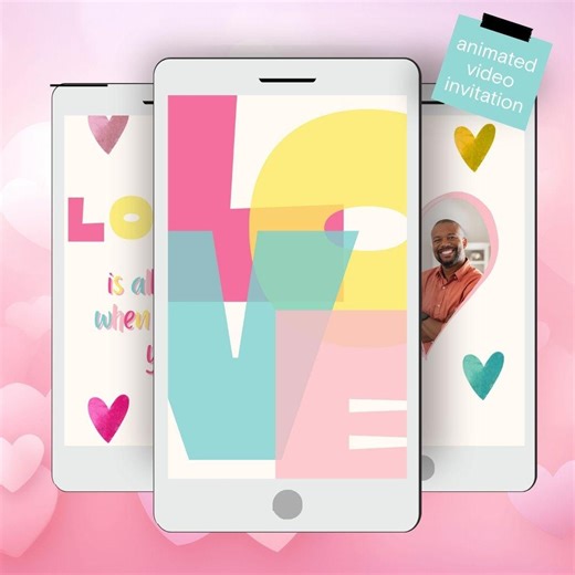 Animated Valentine’s Day Video Card – Editable Canva Template | Personalized Digital E-card - Etsy